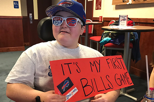 Nate's first Bills game!